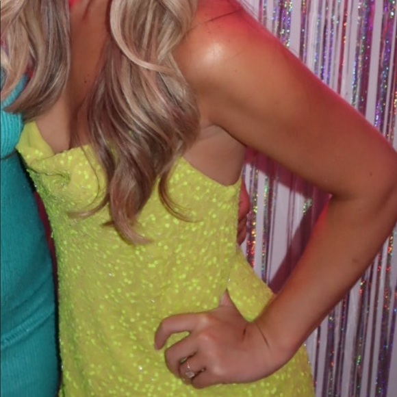 Only worn once! Extra sequins that came with the dress are still attached! - Picture 3 of 3